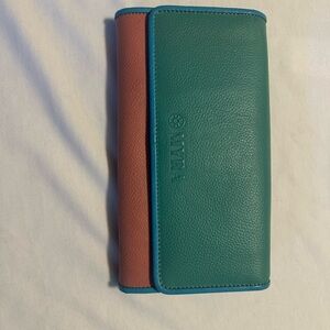 Myra Bag Teal and Coral Wallet
